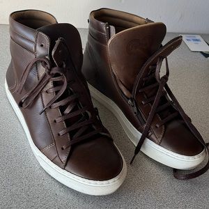 High top brown shoes